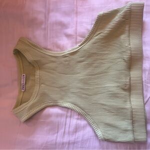 Zara Ribbed Green Tank Top